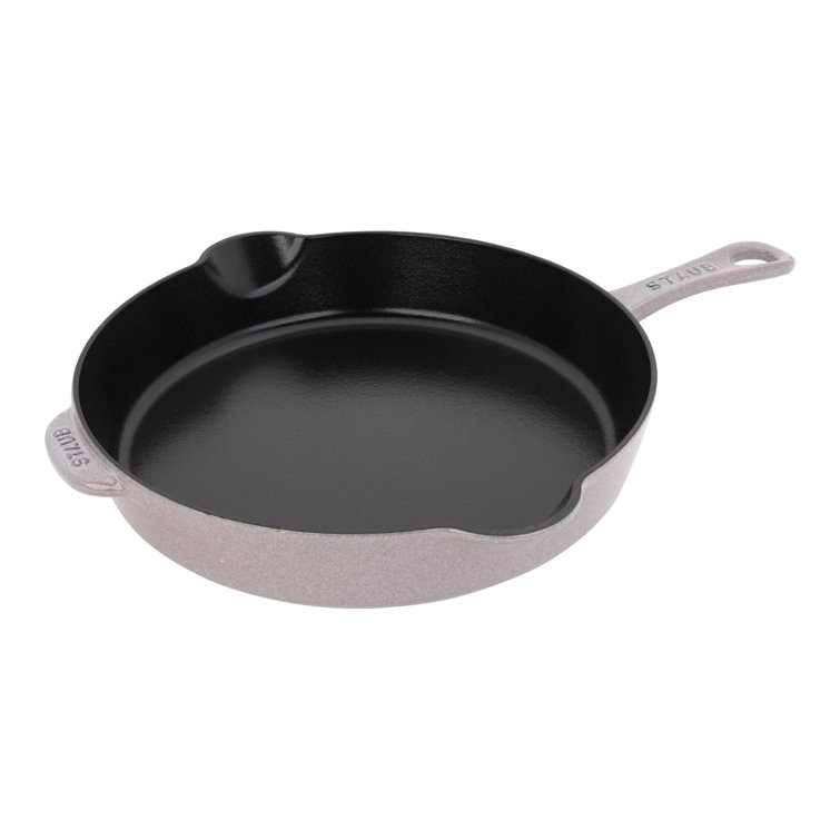 Staub Cast Iron 11.02-inch Traditional Deep Skillet - Lilac/Black Matt