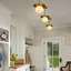 Alabaster Luminaire suspendu en laiton pour îlot de cuisine Mid Century Modern-13202062