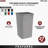 White Steel Pullout Waste/Trash Container