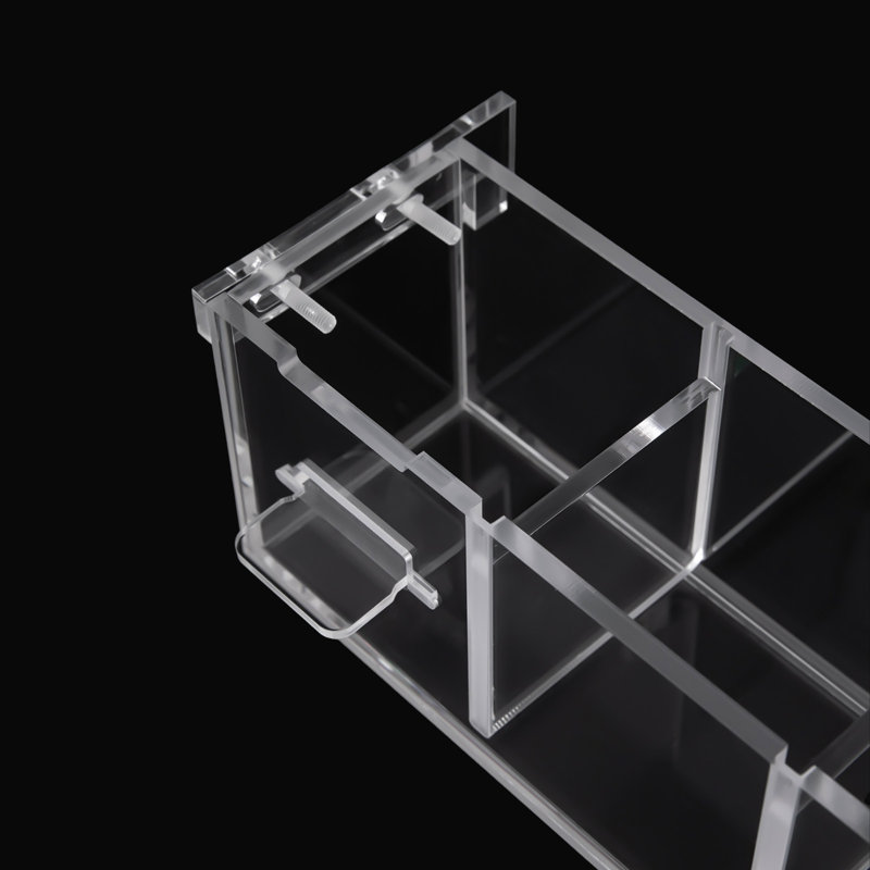 Prabhu 6 Grids Acrylic Aquarium Filter Box Fish Tank External Filter Box (Transparent)