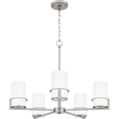Fosco 5 - Light Steel Dimmable Chandelier