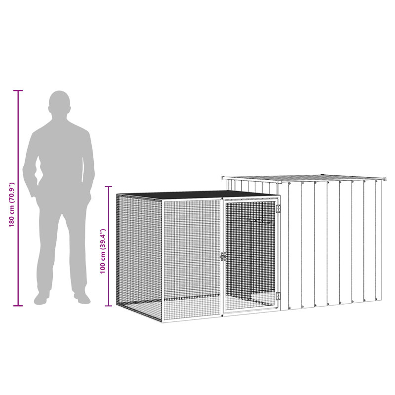 Cage à lapin, Gris anthracite