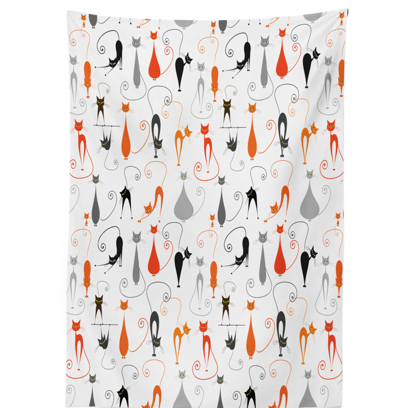Cat Tablecloth, 84" L x 60" W