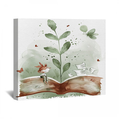 Papier peint lecture fantaisie sur toile - Décoration murale fantaisiste