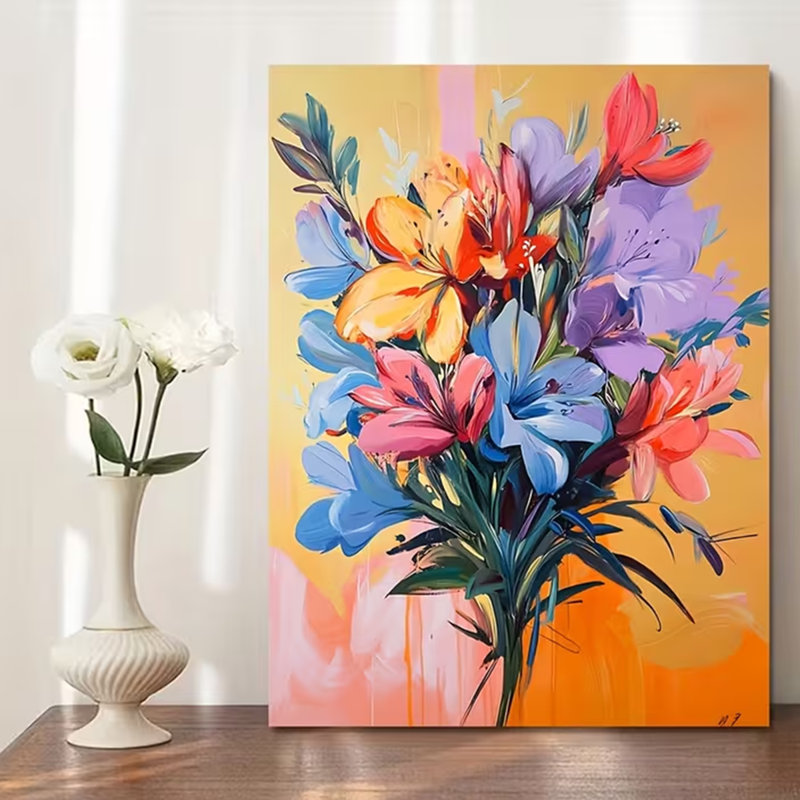 40*30,2D Flat Canvas 1pc Vibrant Canvas Wall Art, Framed and Ready to Hang, Suitable for Room Decor, Office Decor, Home Decor.