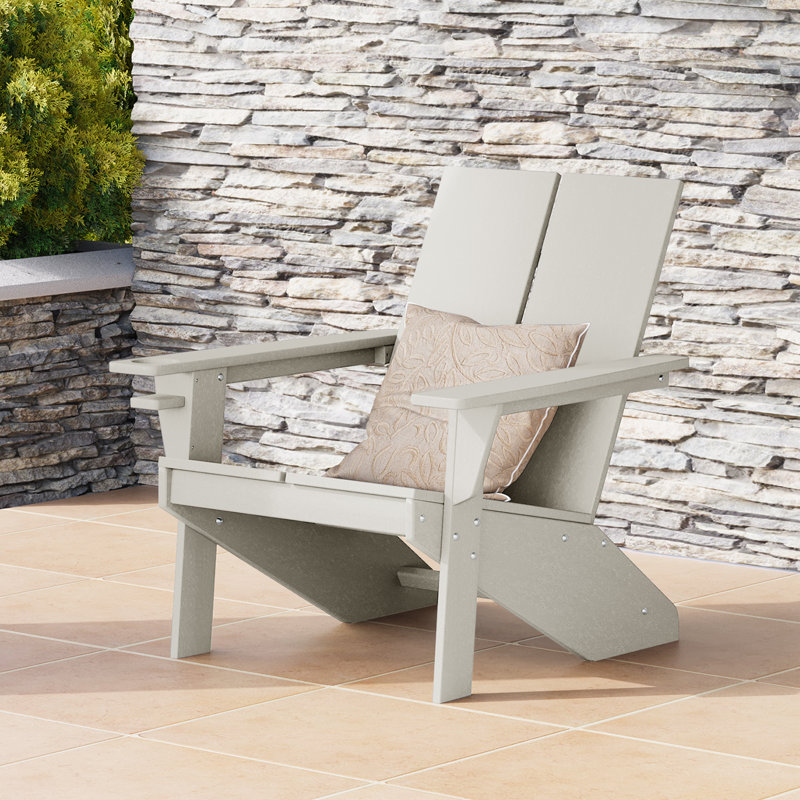 Chaise Adirondack moderne en poly, Sable