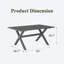 Rectangular Outdoor Dining Table , 160cm cm W 98.3cm cm D-1801454699