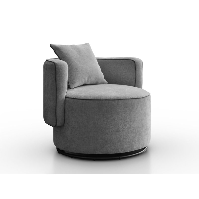 Bernella Upholstered Swivel Armchair, 46 cm H x 30 cm W