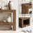 62.99" Farmhouse  2-Tier Brown Narrow Wood Console Table With Storage For Entryway Sofa Table