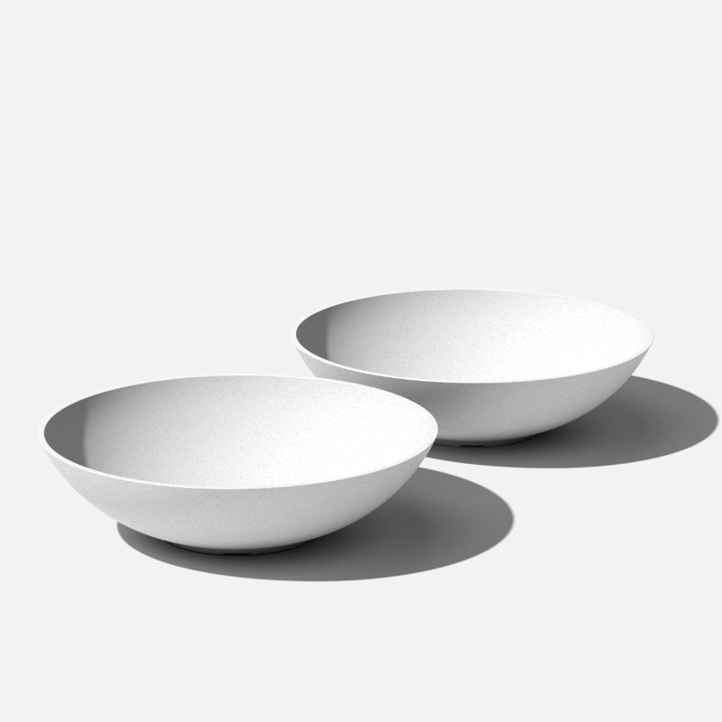 Pot à fleurs Pure Series Lane, H 6 po x l 24 po x P 24 po, Blanc, Ensemble de 2