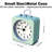 Battery Operated Alarm Clock With Square Metal Case,No Ticking Analogue Quartz, Simple Operation For Bedroom/Travel/Desk/Kids(Green)