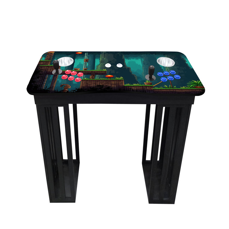Machine d'arcade à piédestal avec 5000 jeux et support, Noir