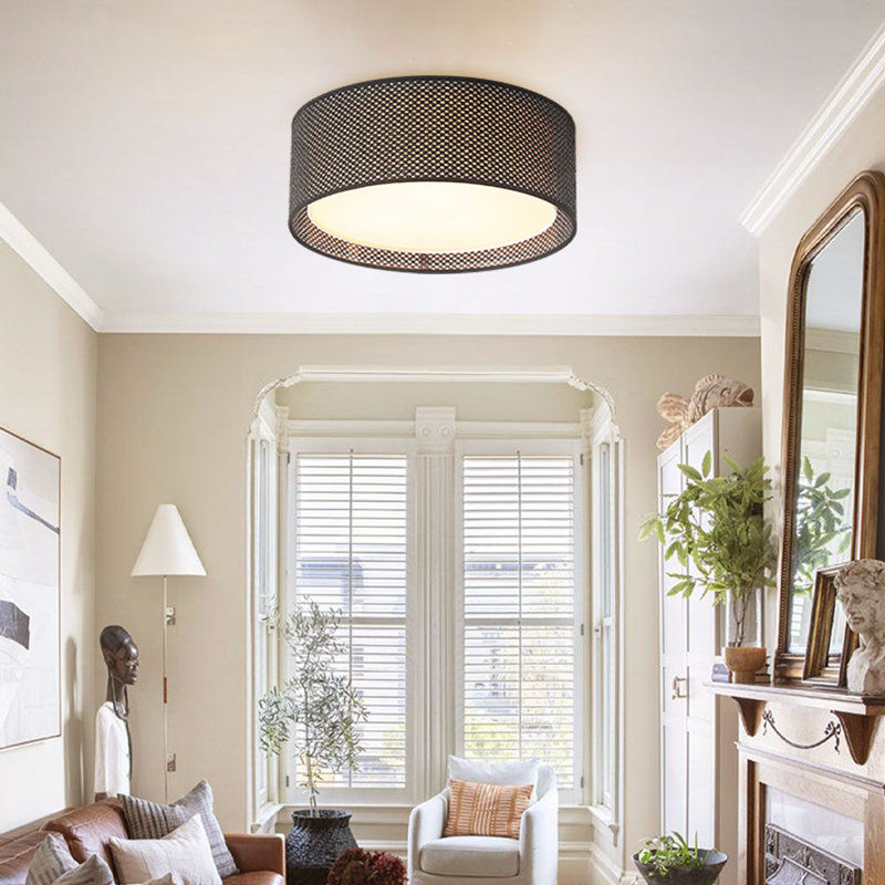 Plafonnier encastré d'intérieur 5 lumières 20 po Sariah, Noir