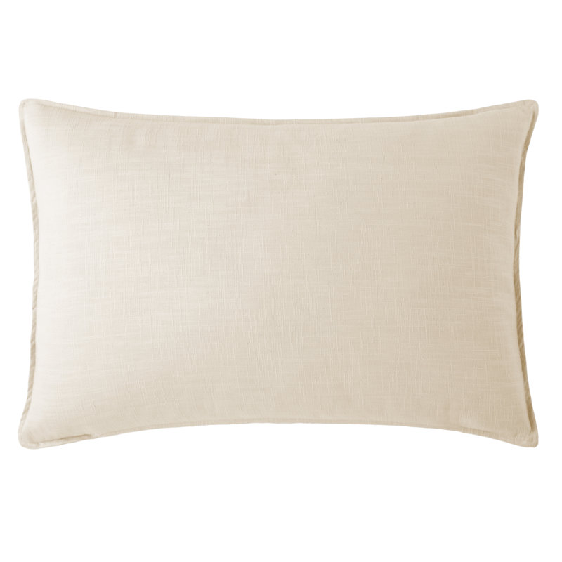 Taie décorative 100% coton Cambric, Très grand, Vanille