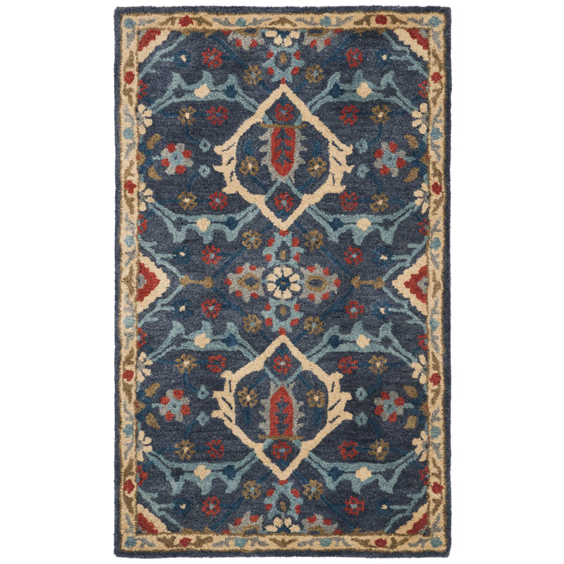 Tapis oriental en laine touffeté à la main Wahcheechee, Rectangle 3 pi x 5 pi