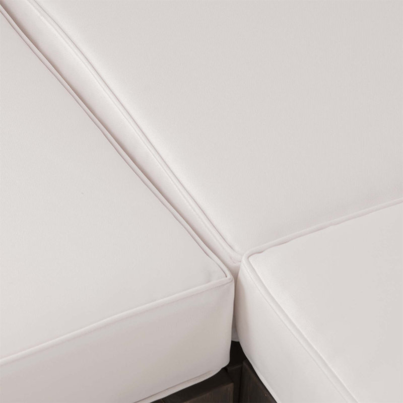 BANC D'ANGLE GAUCHE ET TABLE DE CAFÉ Oana, blanc, Blanc