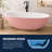 Vast Studio 74.8" x 39.8" Textured Blush Concrete  Freestanding Oval Bathtub –  Blush/White Interior Deep Soaking Tub with Metallic Luxury Finish & Contemporary Spa-Inspired Design -121308414