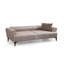 Élégant canapé-lit 3 places, beige, 90,6 po x 37,4 po x 30,3 po | Structure en bois de hêtre et en carton, tissu 100% polyester | Convertible avec mécanisme de dossier pivotant, facile à nettoyer et à entretenir | Parfait pour les salons et les espaces invités-887826259