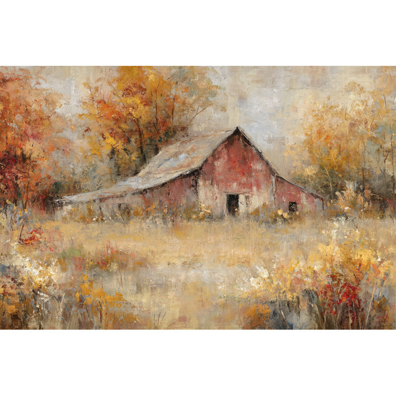 Art mural sur toile patiné, 32"H x 48"W x 1.5"D