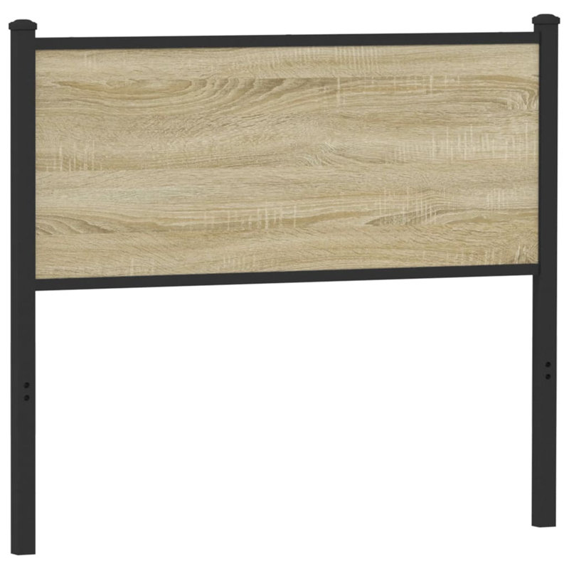 Vidaxl Replace Headboard Smoked Oak 90 Cm Engineered Wood And Steel, 107 x 200 cm, Sonoma