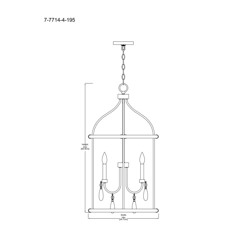 Luminaire suspendu 4 lumières Savoy House Mayfair en laiton chaud et chrome