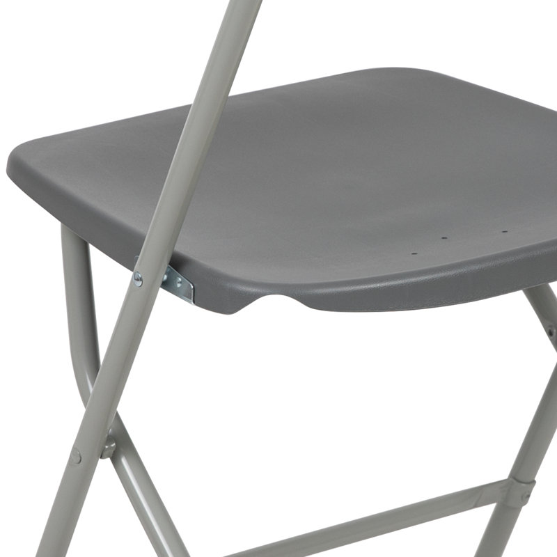 Premium Plastic Folding Chair, Grey