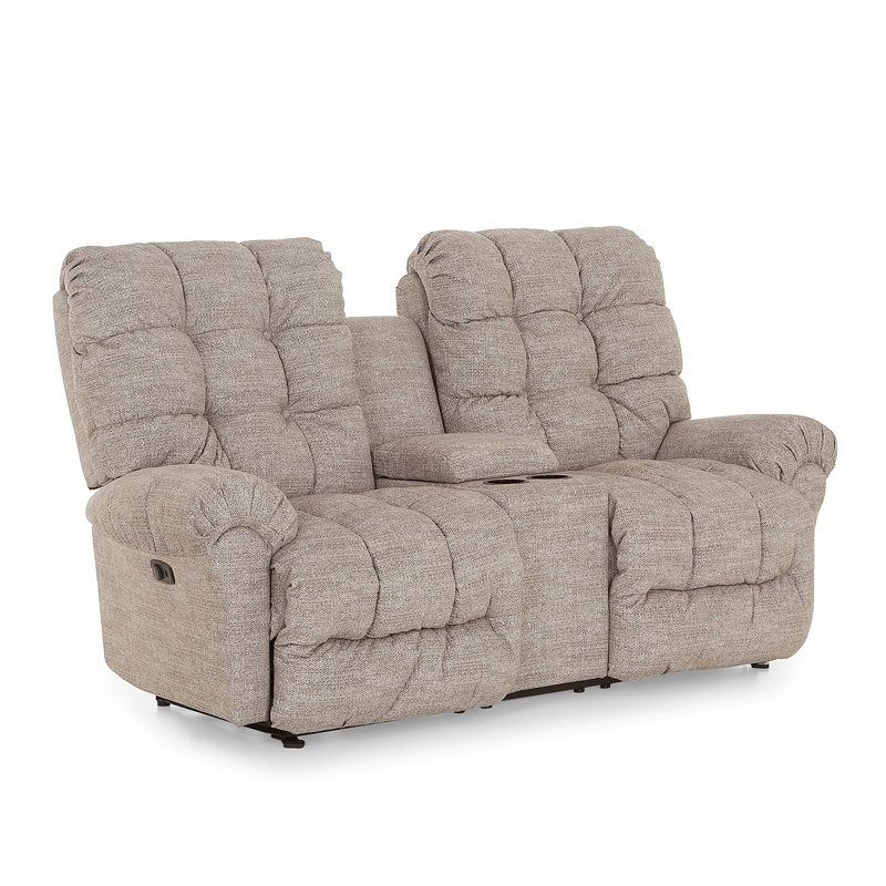 Upholstered 67'' Reclining Loveseat, Ivory