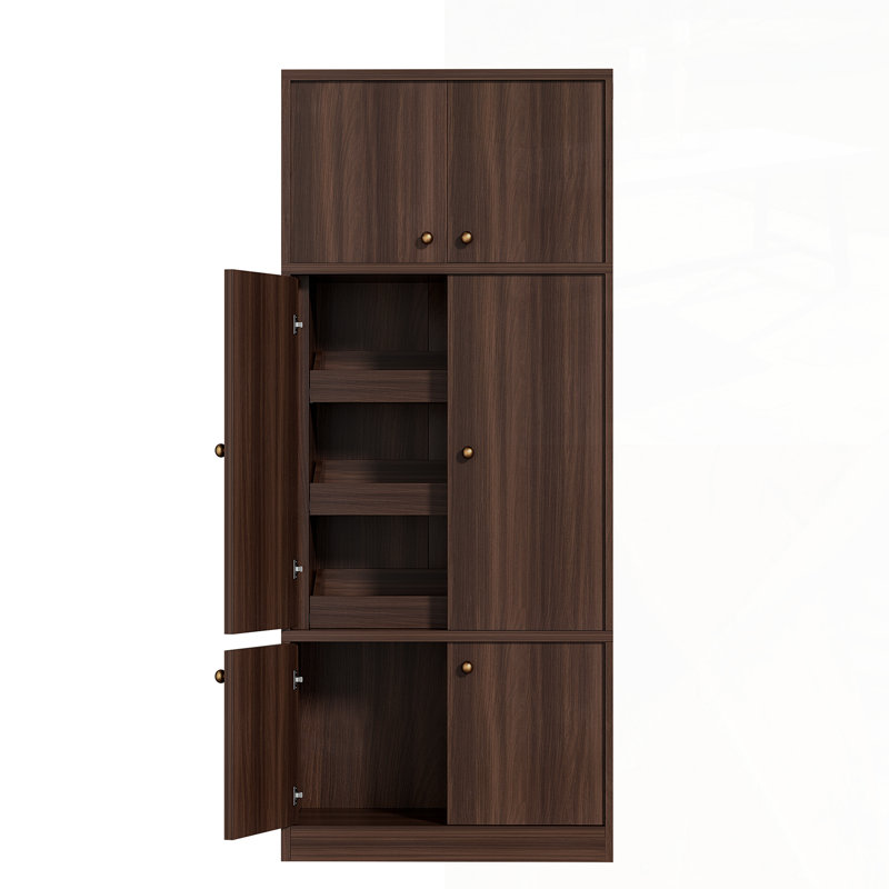 Tall Kitchen Pantry Cabinet With Adjustable Shelves, E1-Grade Wood, Freestanding Storage For Organized And Efficient Kitchen Space