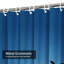 Rideau de douche d'Halloween citrouille-lanterne bleu foncé avec 12 crochets-729032828