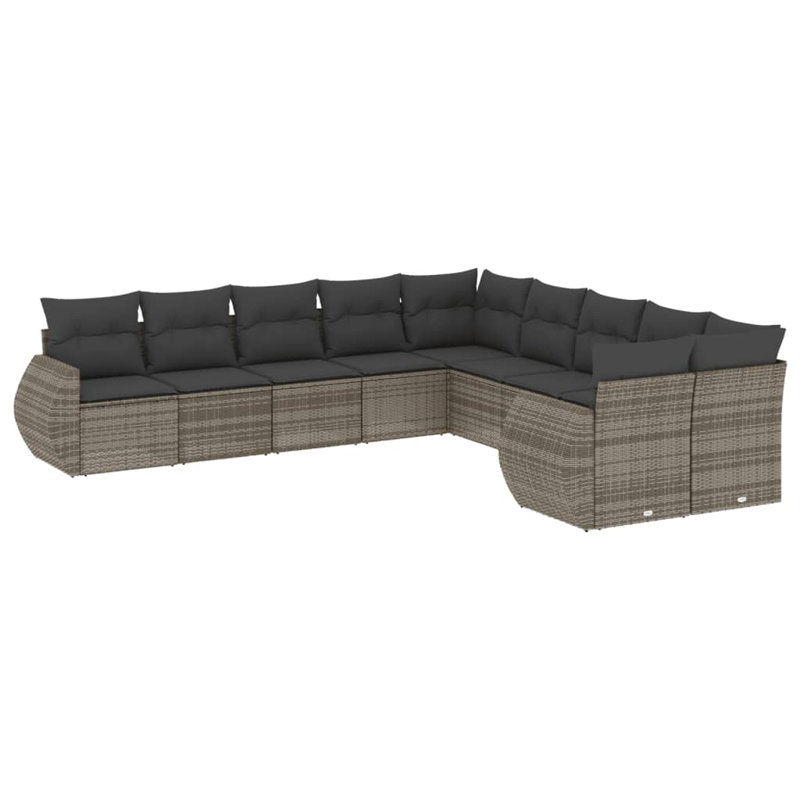Vidaxl Garden Sofa Set Black, Cream White