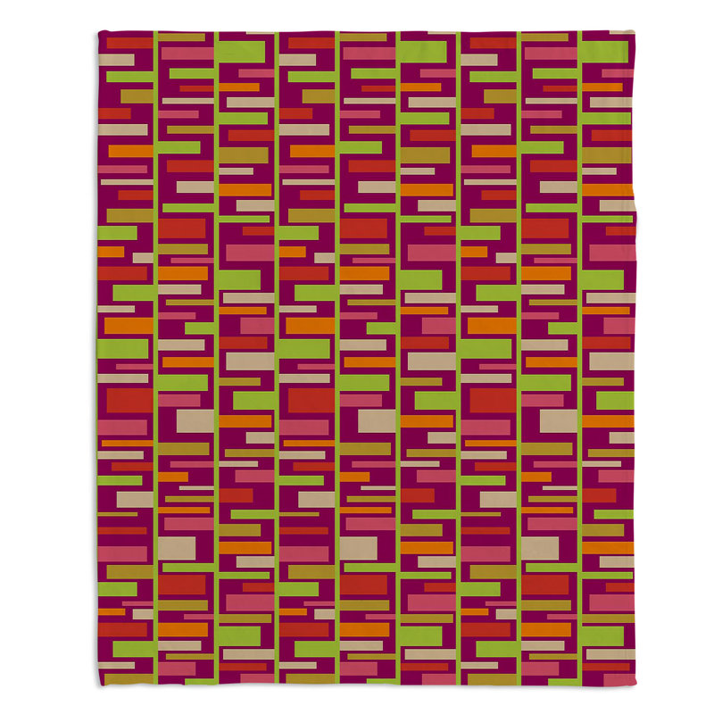 Hand Woven Throw Blanket, 51" W x 60" L
