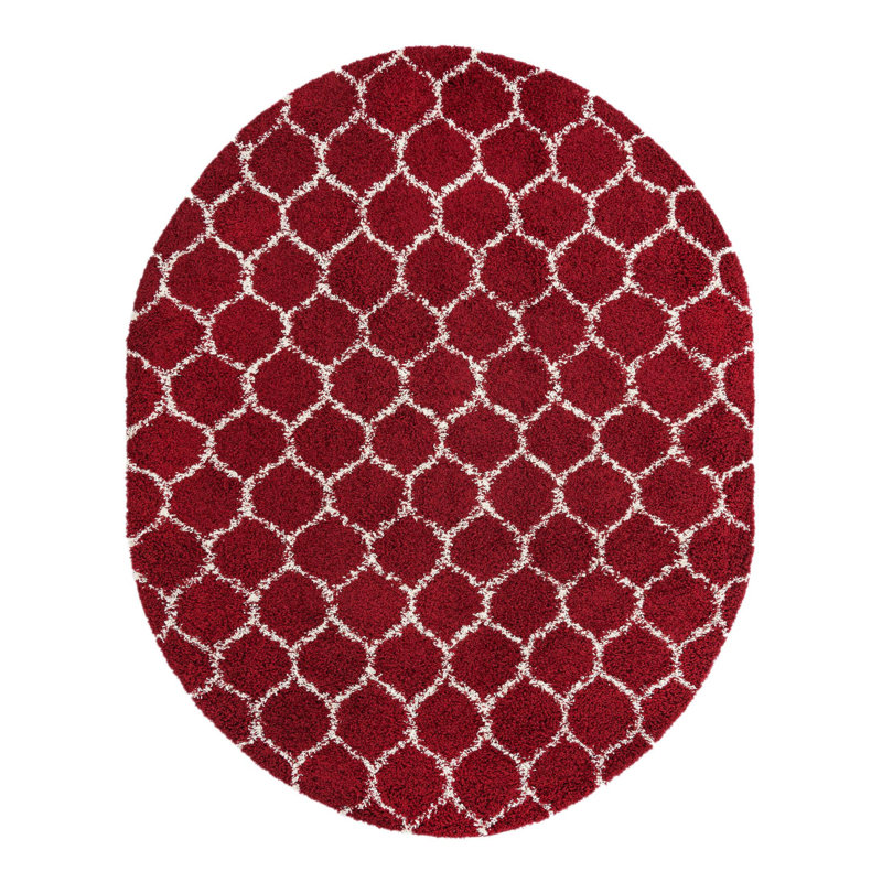 Geometric Indoor Rug, Oval 7'10" x 10'