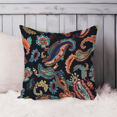 Abstract Boho Paisley Pattern III Bohemian Patterns Pillow Cover