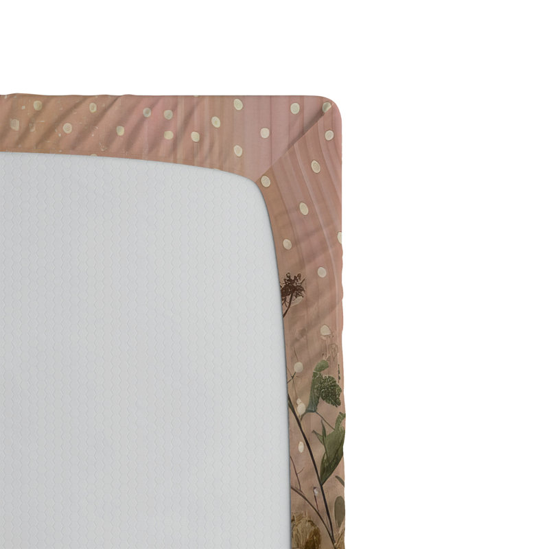 Microfiber Floral Fitted Sheet, Full