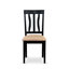 Ensemble de table de salle à manger 6 pièces moderne comprenant une table rectangulaire en bois avec feuille papillon et 4 chaises de salle à manger en similicuir avec banc, noir-1883736253-1883736240