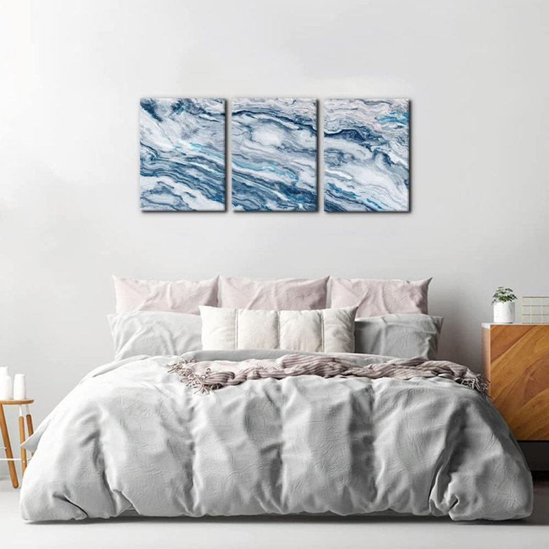 3 Piece Wrapped Canvas Print, 40 cm H x 90 cm W
