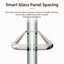 Porte de douche double avec cadre 44 x 48 po x H 70 po avec porte en verre trempé transparent de 1/4 po (6 mm), 2 barres à serviettes pour salle de bain, portes de douche à finition chromée, installation réversible-99066029
