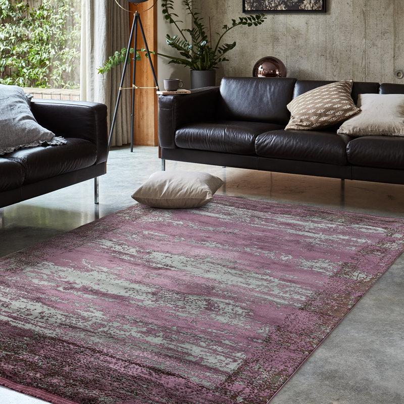 Ahadzi Shinny Purple Rug, Rectangle 160 x 230cm
