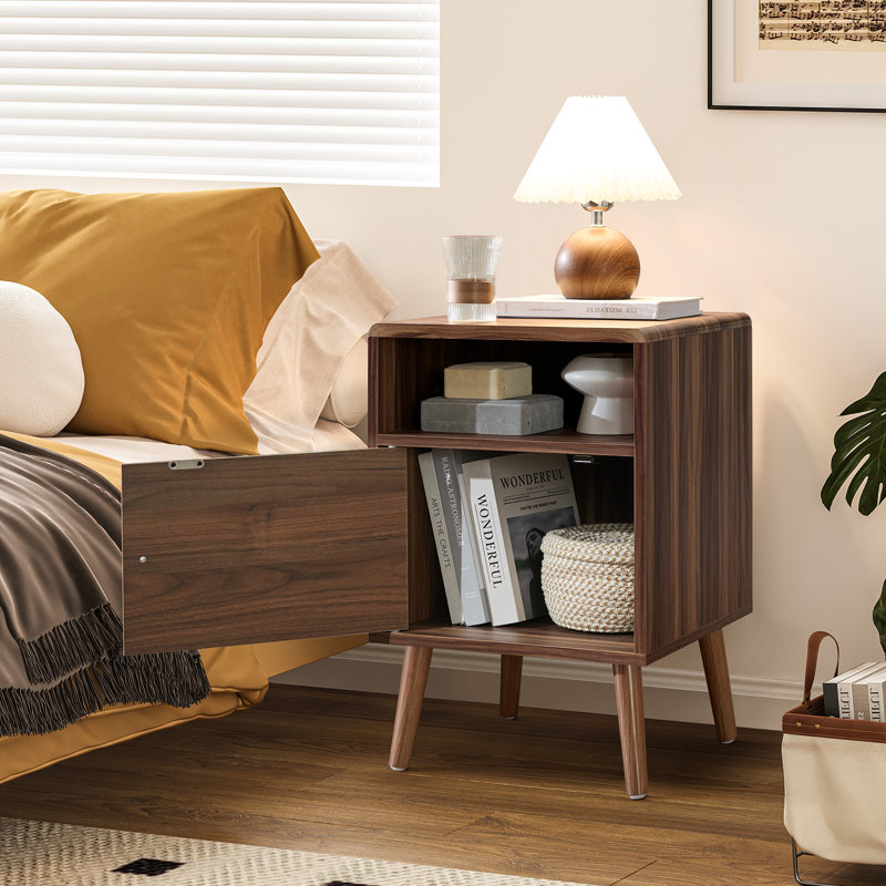 Nightstand Set Bedside Table for Bedroom Living Room (Set of 2), Brown
