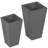 Audene Set of 2 Outdoor Flower Pots with Drainage Holes-779507754