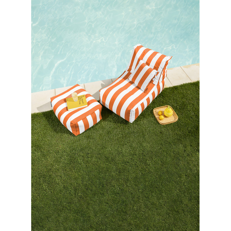 Santorin Indoor/Outdoor Pillow Set of 2, Square 18", Orange