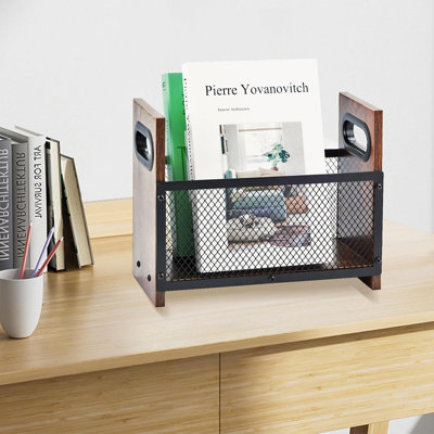 Magazine Holder, Desktop Magazine Rack File Holder Organizer Rus...