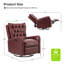 Fauteuil inclinable manuel berçant pivotant en cuir véritable Coffelt-79290258