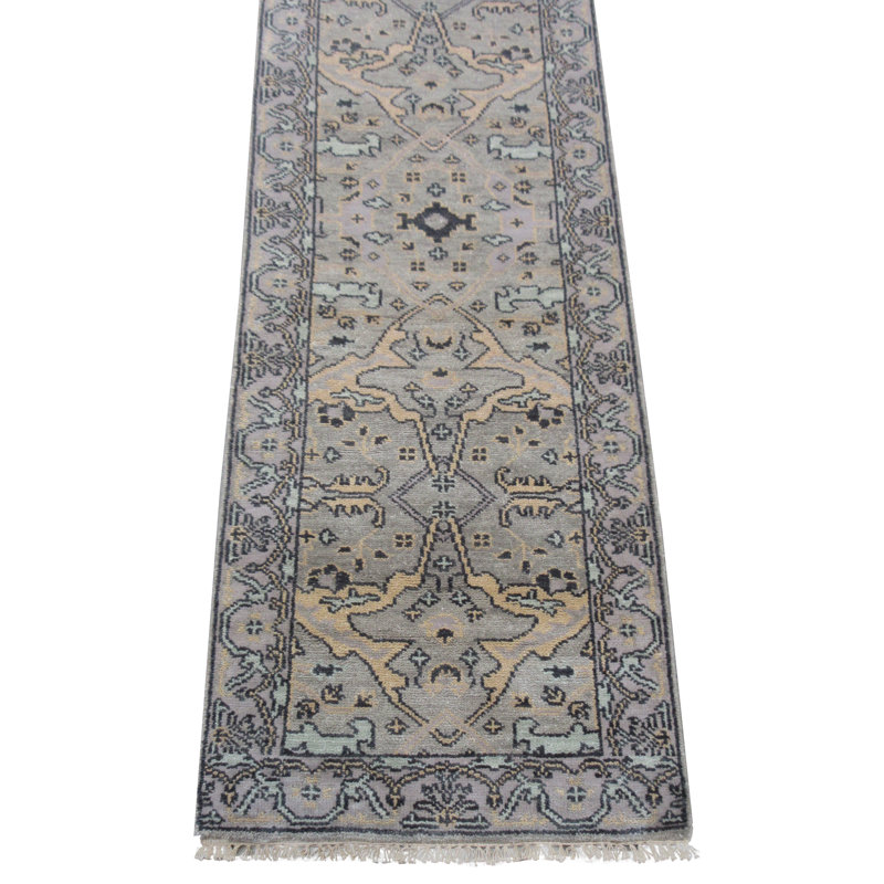 Tapis de couloir 3x20 gris clair Oushak