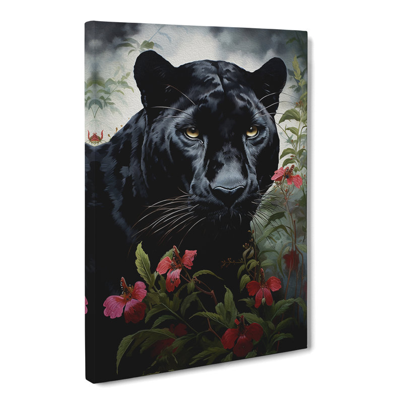 Panther Romanticism - Wrapped Canvas, 60cm H x 40cm W x 3cm D