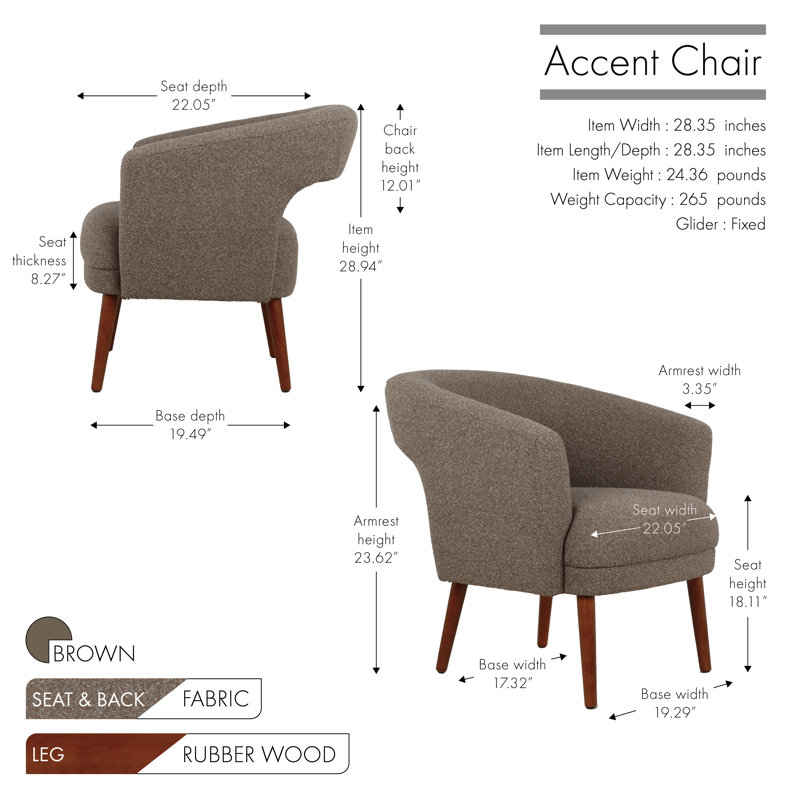 Fauteuil Farragut, Brun