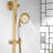 99910-ATI Antique Brass Rain Shower System Set
