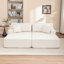 Canapé-lit rembourré avec coussin et coussins moelleux-346023553