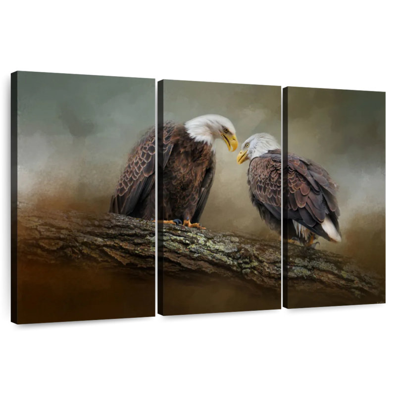 Brampt Quiet Conversation Bald Eagles, 24" H x 38" W