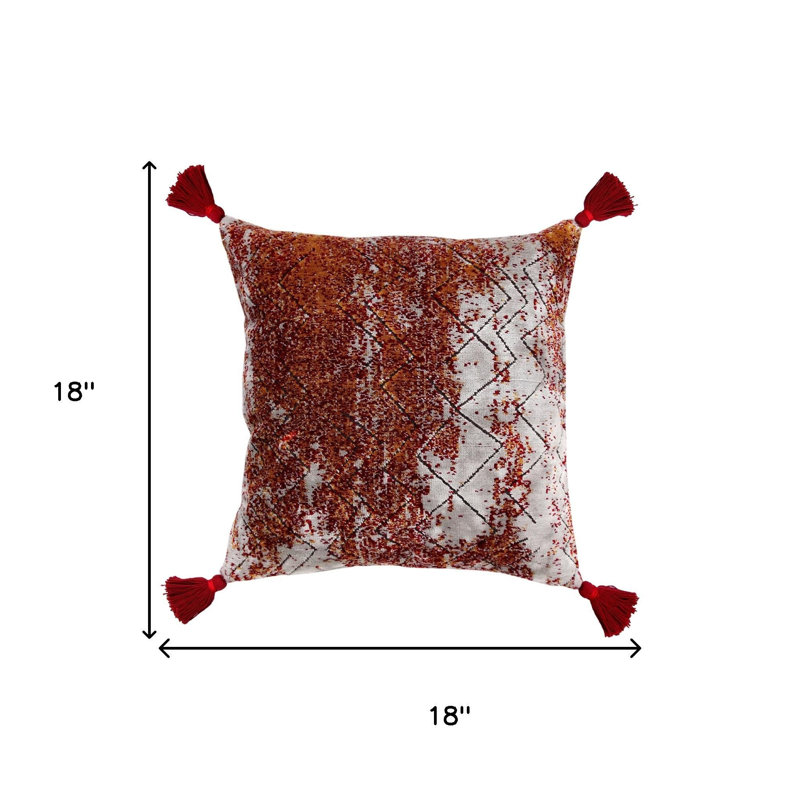 Housse de coussin décoratif en viscose 18 po